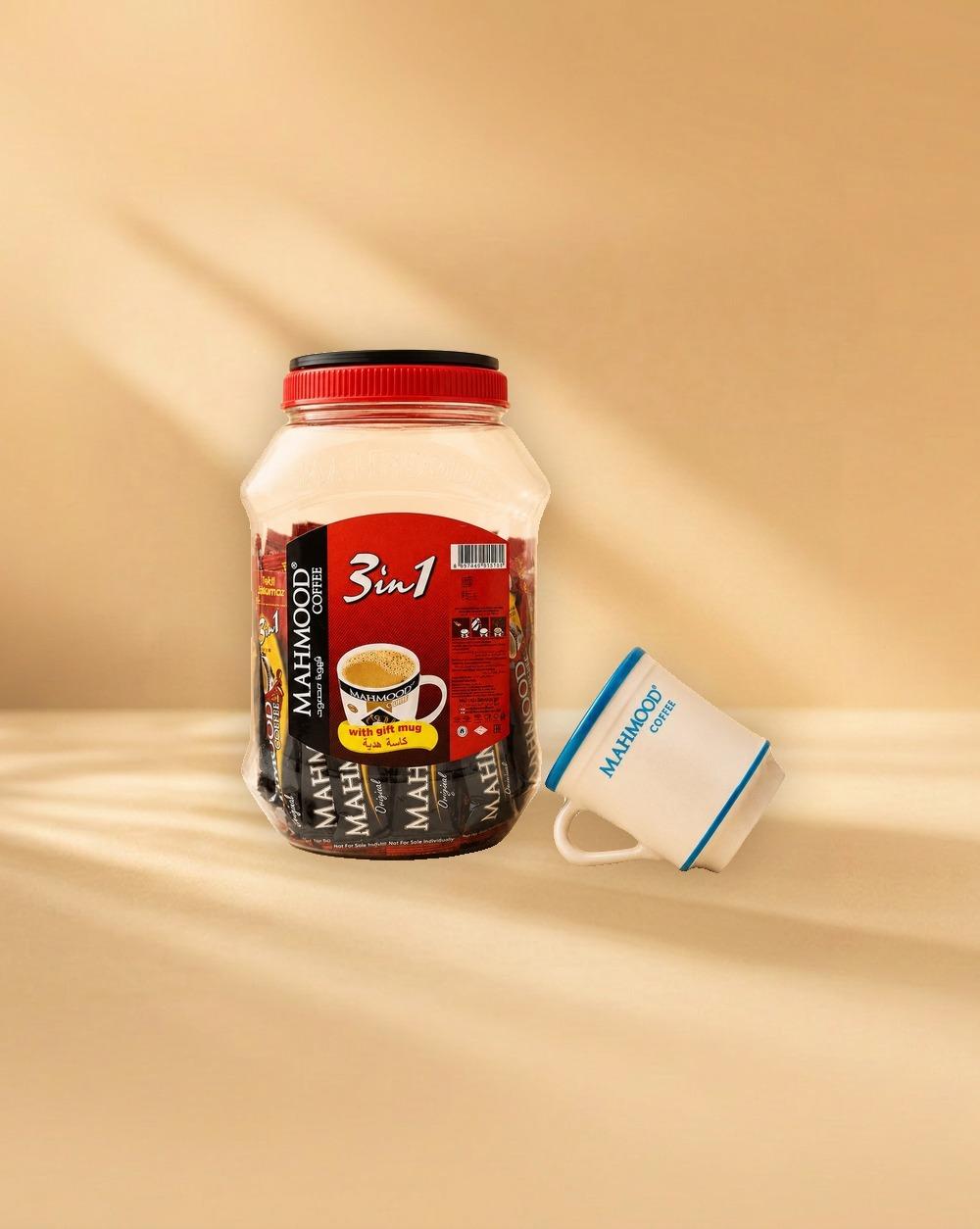 Mahmood Coffee 3in1 Stick Gift Mug Jar 18gr 42x6