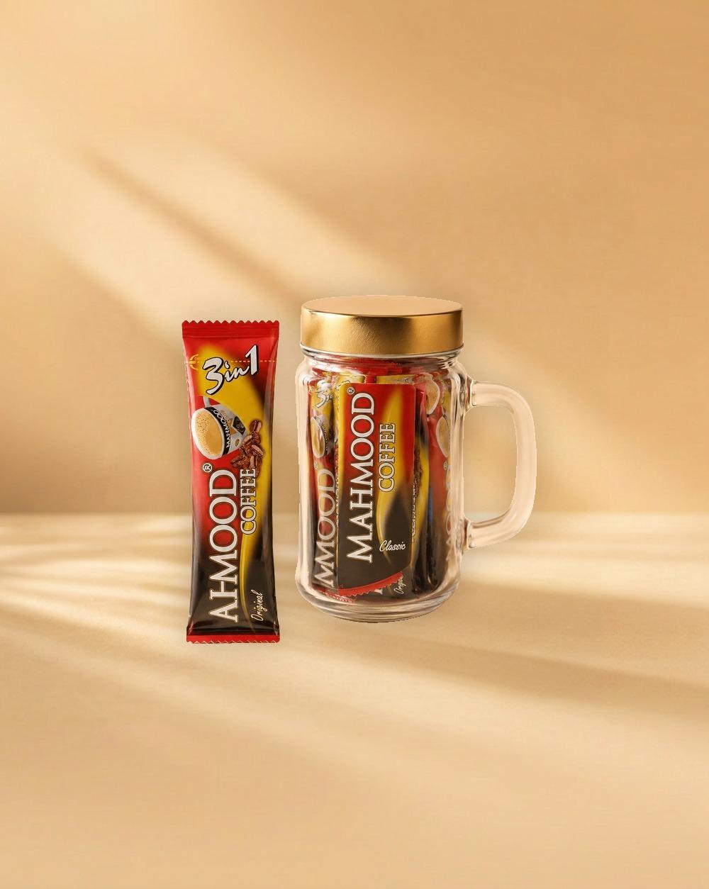 Mahmood Coffee 3in1 Stick Gift Mug Jar 18gr 42x6