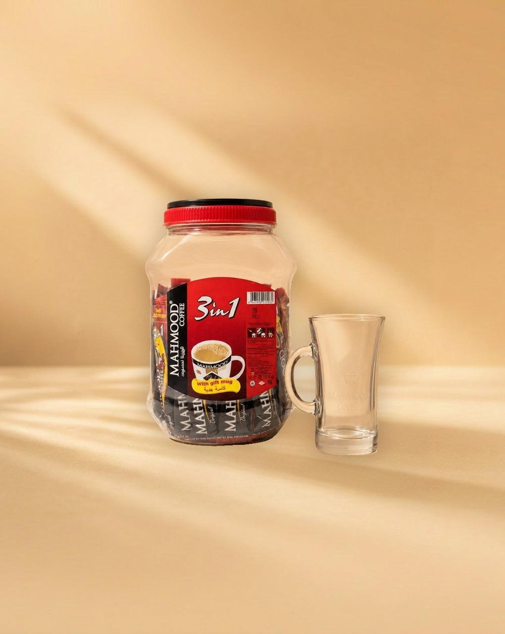 Mahmood Coffee 3in1 Stick Gift Mug Jar 18gr 42x6
