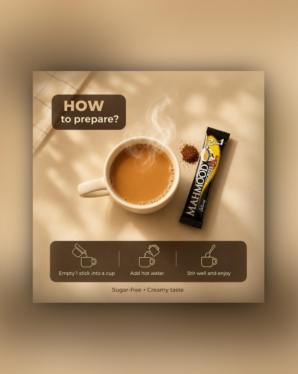 Mahmood Coffee 2in1 Stick 10gr 48x12