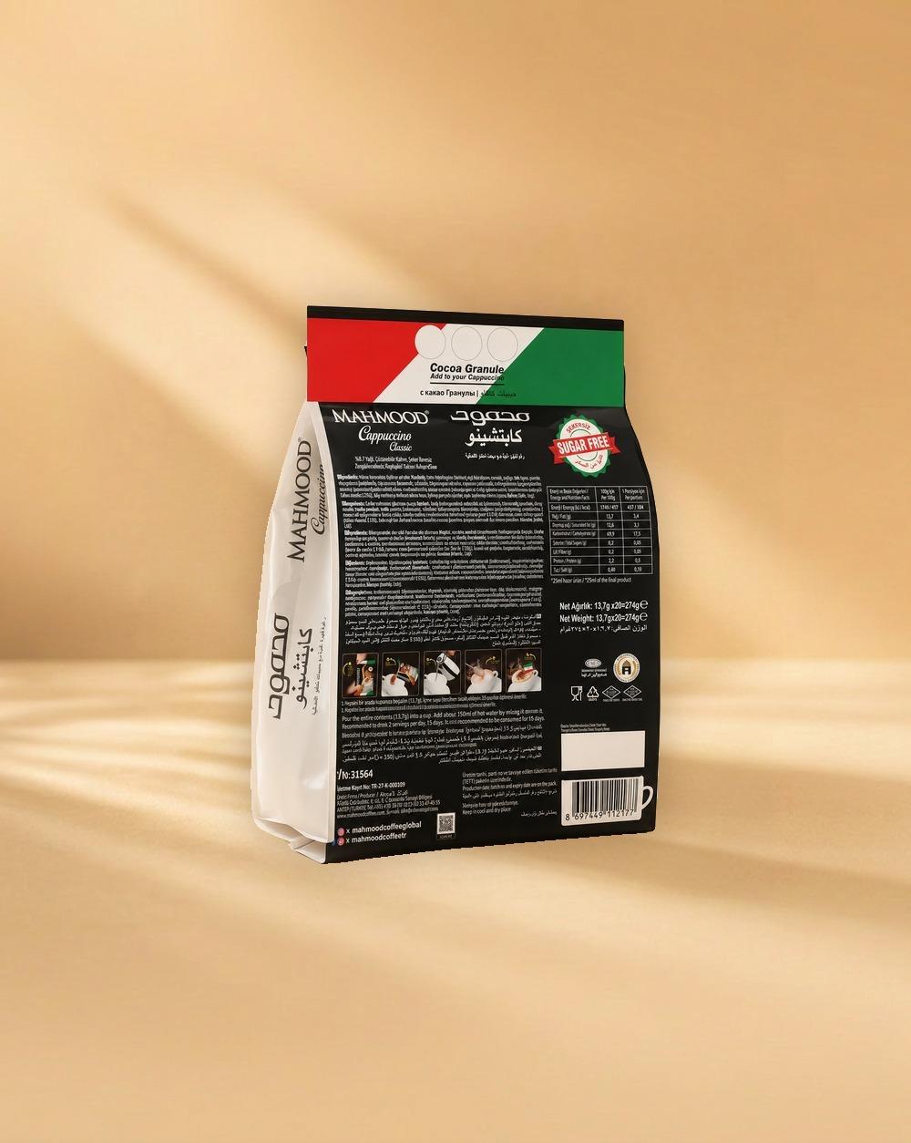 Mahmood Cappuccino Classic Choco Granul Bag 25gr 20x12